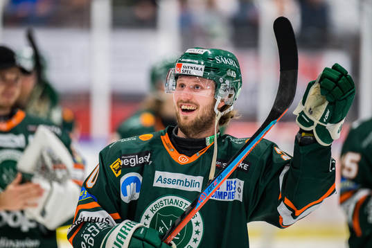 Kristianstads Erik Flood jublar