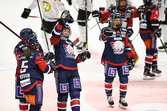 Linköpings Andrea Dalen jublar