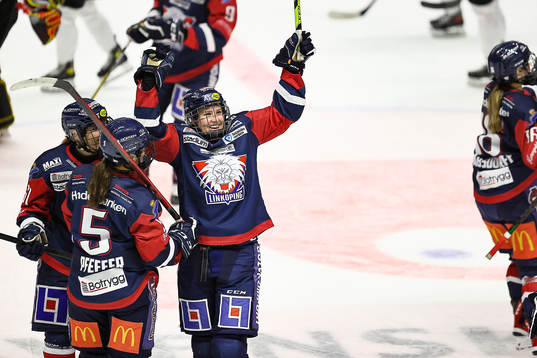 Linköpings Andrea Dalen jublar