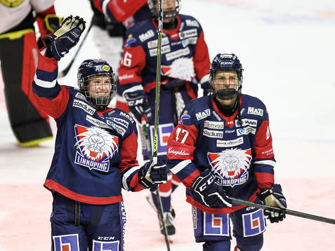 Linköpings Andrea Dalen jublar