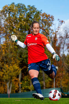 Goalkeeper Aurora Mikalsen of the Norwegian women's