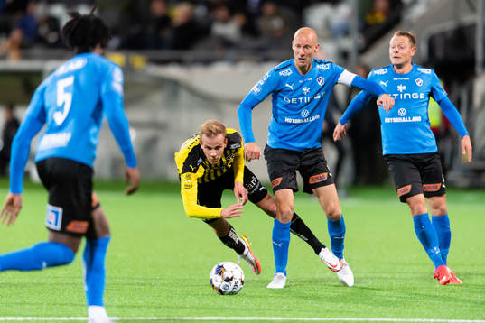 Häckens Jasse Tuominen och  Halmstads Andreas Johansson