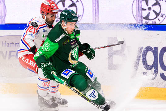 Timrås Joey LaLeggia och Färjestads Per Åslund