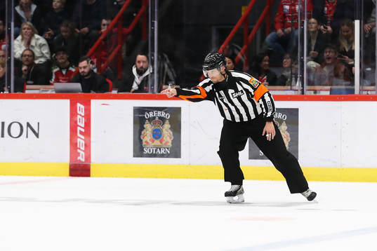 Domare Andreas Harnebring godkänner 2-3