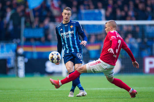 Djurgårdens Jesper Löfgren och Kalmars Sebastian Ring