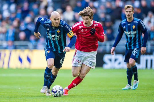 Djurgårdens Magnus Eriksson och Kalmars Oliver Berg