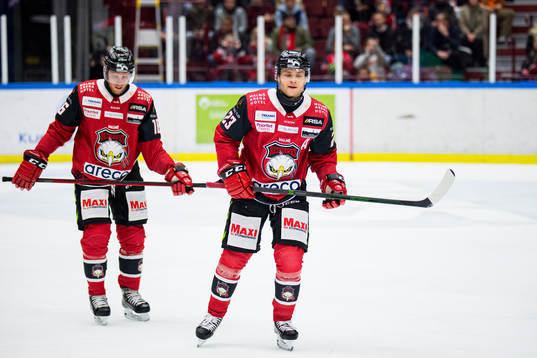 Malmö Redhawks Matias Lassen och Christoffer Forsberg