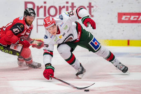 Frölundas Elmer Söderblom och Malmö Redhawks Joakim Ryan