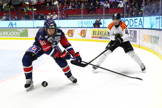 Linköpings Markus Ljungh och Brynäs Tom Hedberg
