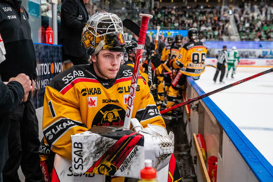 Luleås målvakt Jesper Wallstedt deppar