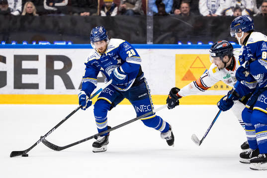 Leksands Justin Kloos och Växjös Hardy Häman Aktell