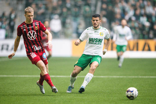 Östersunds Eirik Haugan och Hammarbys Astrit Selmani