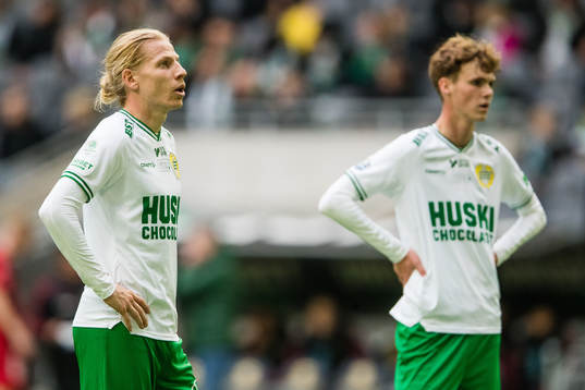 Hammarbys Gustav Ludwigson och Williot Swedberg deppar