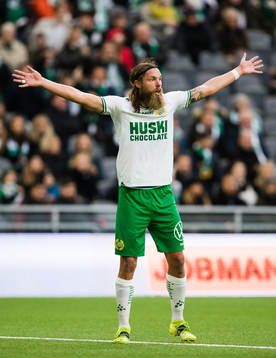 Hammarbys Bjørn Paulsen reagerar
