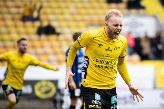 Elfsborgs Sveinn Gudjohnsen jublar