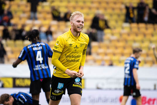 Elfsborgs Sveinn Gudjohnsen jublar
