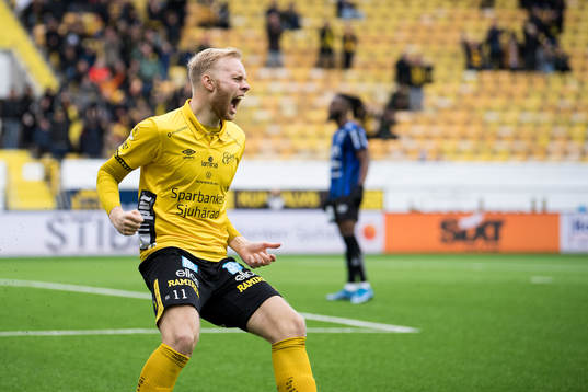 Elfsborgs Sveinn Gudjohnsen jublar