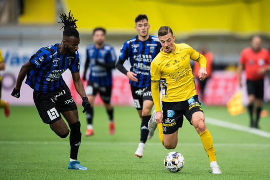 Elfsborgs Simon Olsson och Sirius Joseph Colley