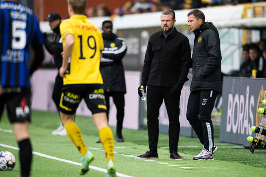 Elfsborgs manager Jimmy Thelin och assisterande tränare