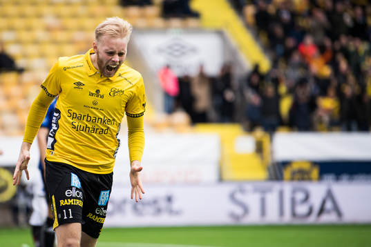 Elfsborgs Sveinn Gudjohnsen jublar