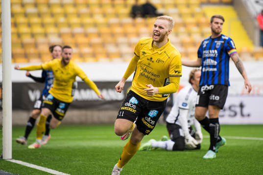 Elfsborgs Sveinn Gudjohnsen jublar