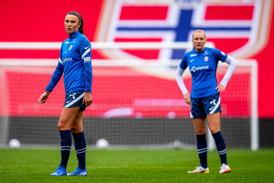 Ingrid Syrstad Engen and Frida Maanum of the Norwegian
