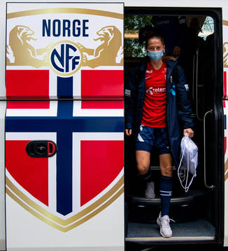 Goalkeeper Cecilie Fiskerstrand of the Norwegian women's