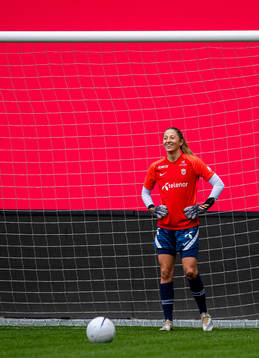 Goalkeeper Cecilie Fiskerstrand of the Norwegian women's