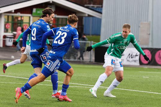 Sundsvalls Linus Hallenius och Ludvig Nåvik mot Brages