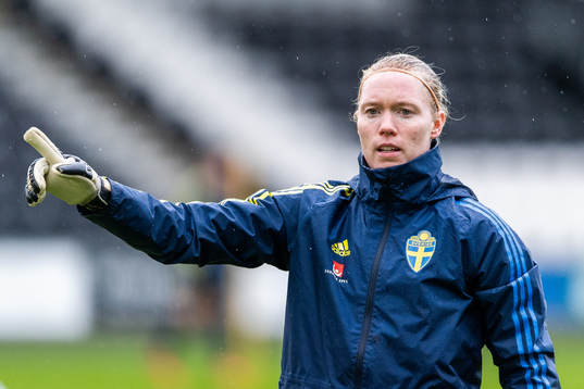 Goalkeeper Hedvig Lindahl of the Swedish women's national