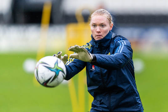 Goalkeeper Hedvig Lindahl of the Swedish women's national