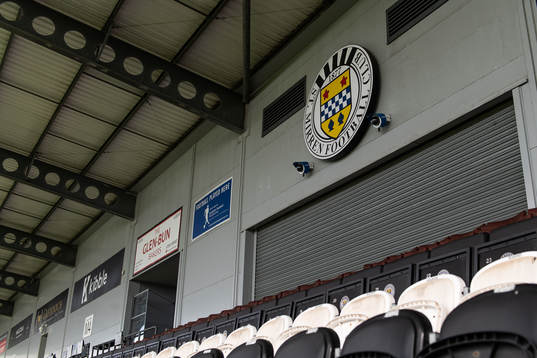 The logo of St Mirren Park FC at St Mirren Park of the