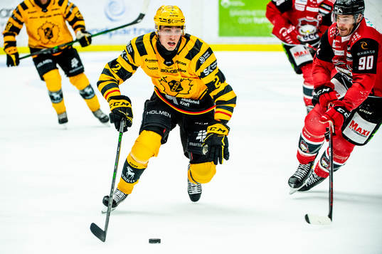 Skellefteås Adam Wilsby mot Malmö Redhawks Lance Bouma