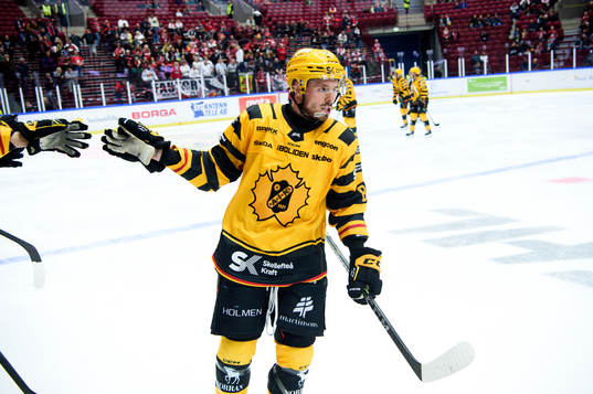 Skellefteås Jayce Hawryluk jublar