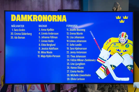 Damkronornas förbundskapten Ulf Lundberg presenterar