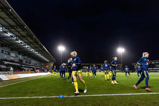 Rebecka Blomqvist and Olivia Schough of Sweden