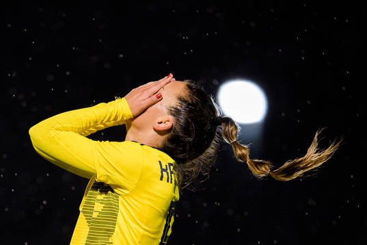 Johanna Rytting Kaneryd of Sweden looks dejected