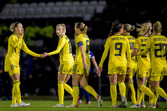 Emma Kullberg, Sofia Jakobsson and Magdalena Eriksson of