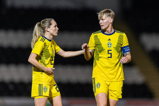 Elin Rubensson and Nilla Fischer of Sweden