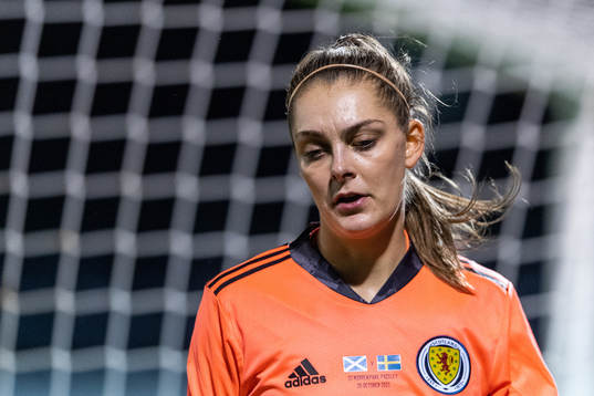 Goalkeeper Jenna Fife of Scotland