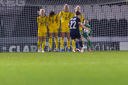 Goalkeeper Jennifer Falk of Sweden
