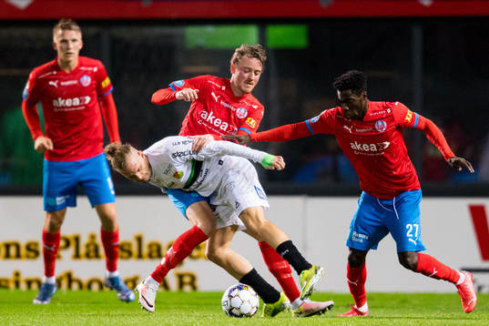 Helsingborgs Rasmus Jönsson och Benjamin Acquah