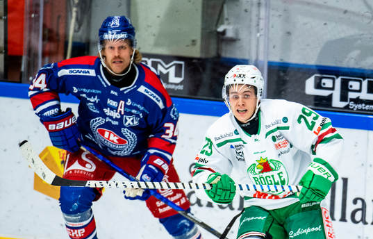 Oskarshamns Philip Samuelsson och Rögles Tyler Kelleher