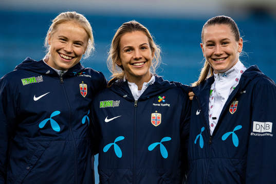 Julie Blakstad, Tuva Hansen and Elisabeth Terland of Norway