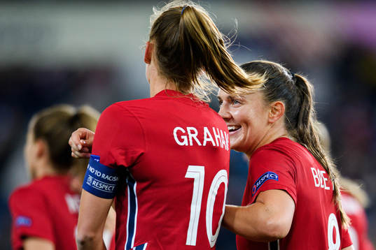 Caroline Graham Hansen and Vilde Bøe Risa of Norway