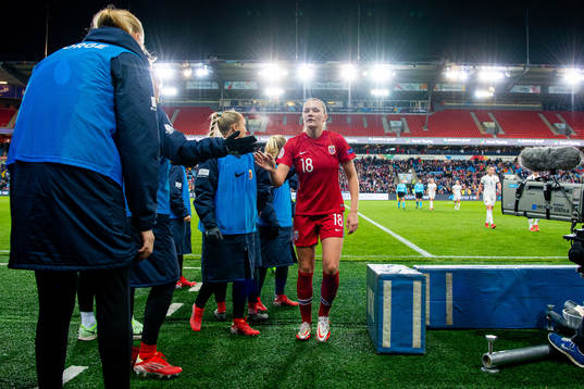 Frida Maanum of Norway at half-time