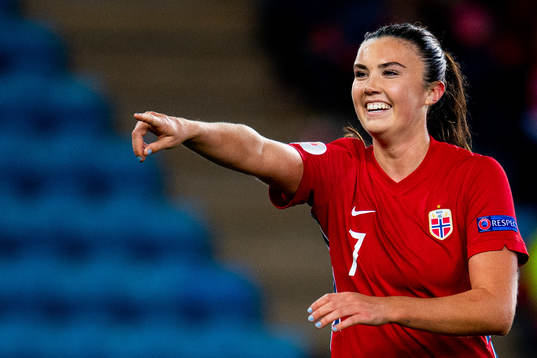 Ingrid Syrstad Engen of Norway celebrates