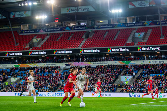Caroline Graham Hansen of Norway and Justine Vanhaevermaet