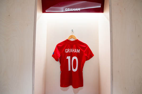 The kit of Caroline Graham Hansen of Norway in the dressing
