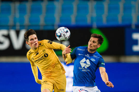 Sondre Brunstad Fet of Bodø/Glimt and Kristoffer Haugen of